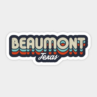 Retro Beaumont Texas Sticker